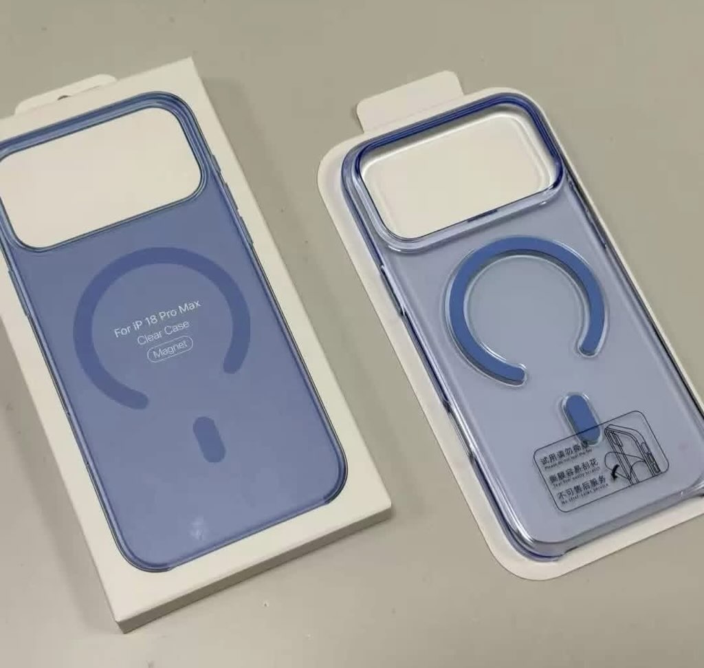 Şeffaf MagSafe Özellikli Kılıf Mavi