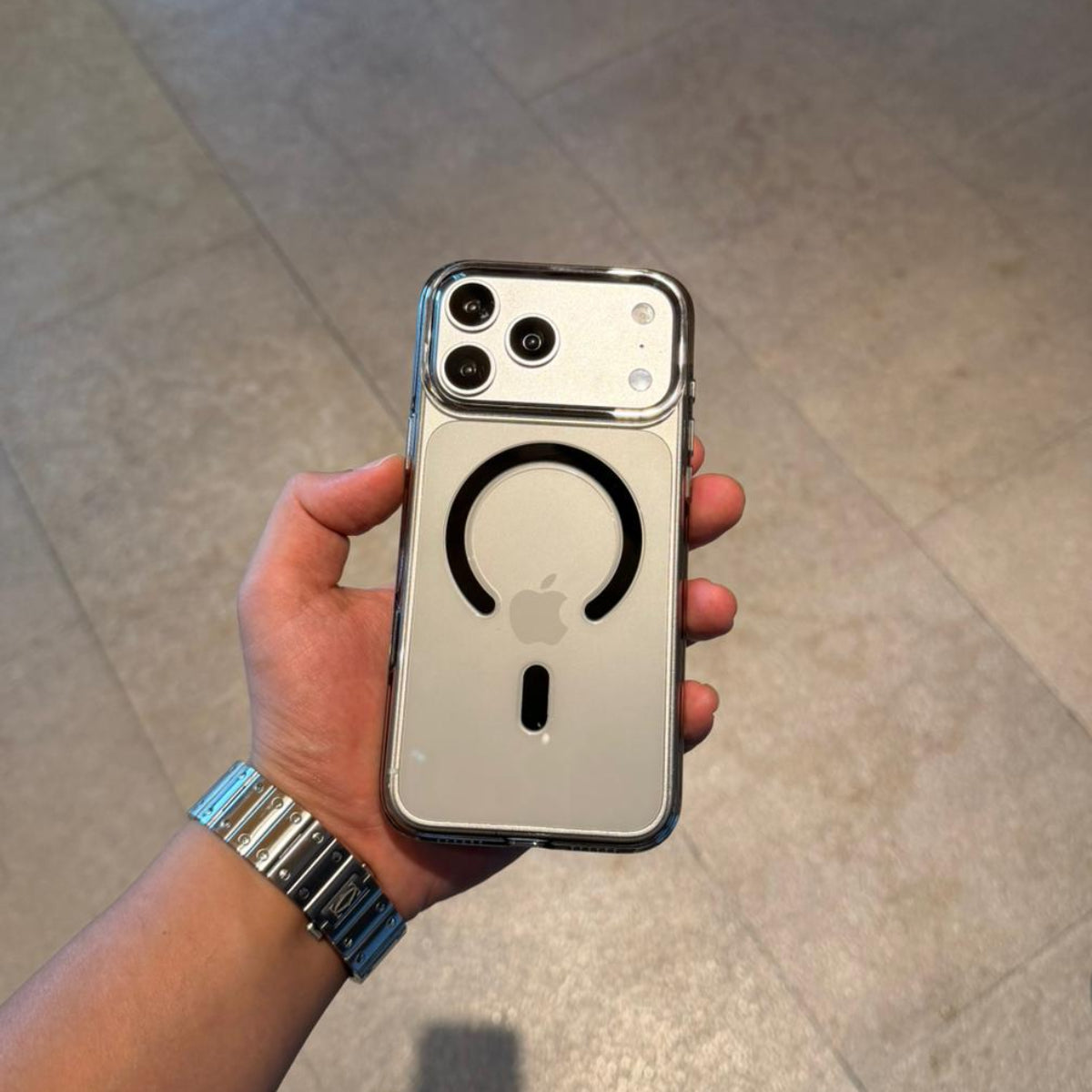 Renkli Şeffaf MagSafe iPhone Telefon Kılıfı