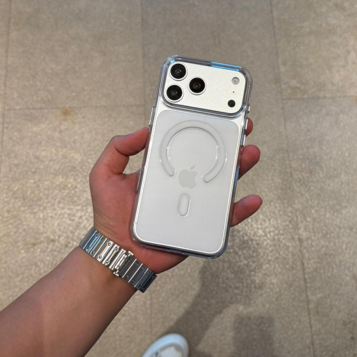 Renkli Şeffaf MagSafe iPhone Telefon Kılıfı