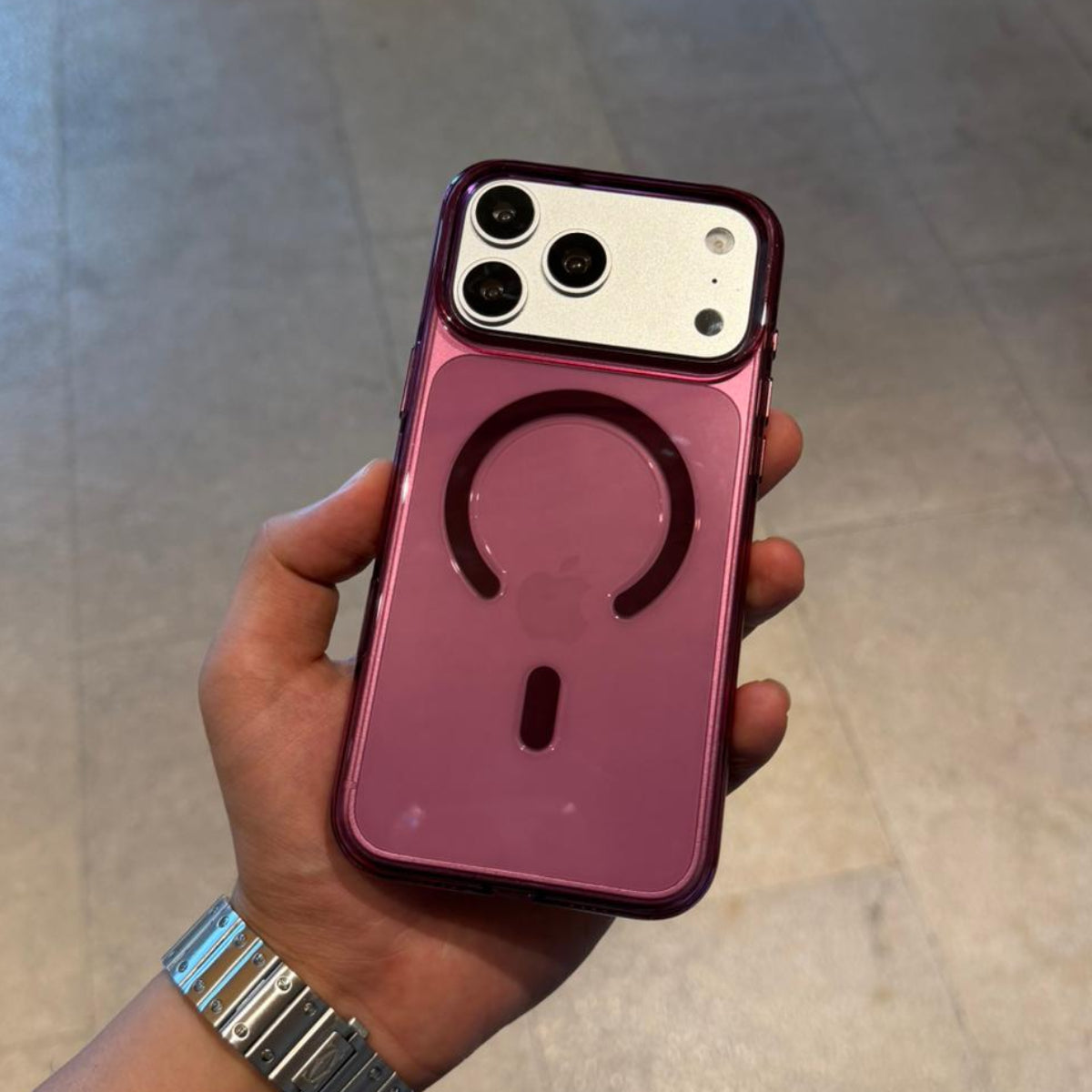 Renkli Şeffaf MagSafe iPhone Telefon Kılıfı