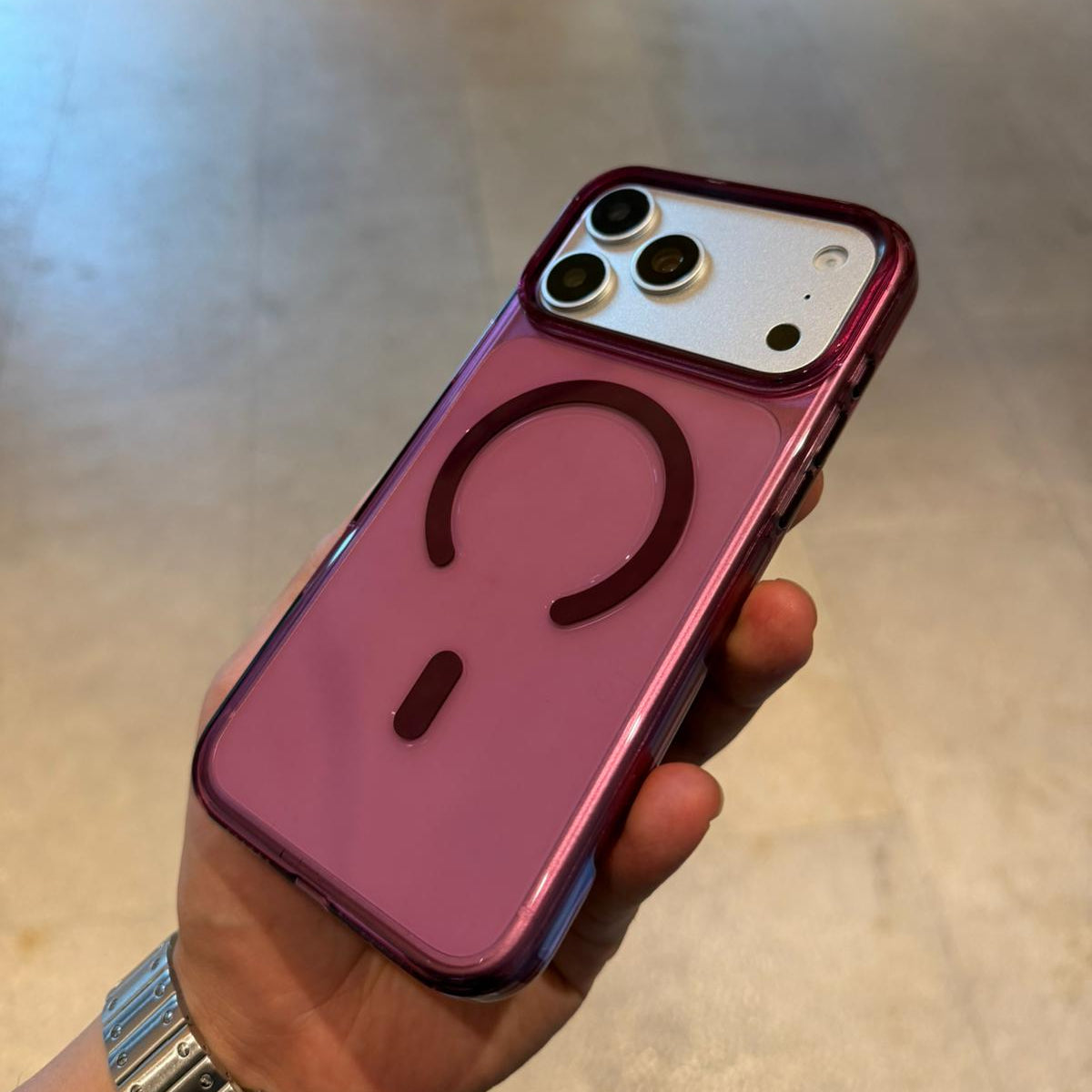 Renkli Şeffaf MagSafe iPhone Telefon Kılıfı