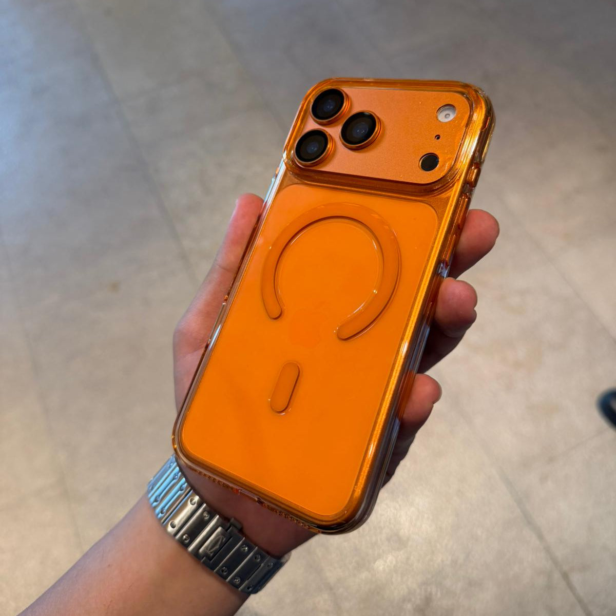 Renkli Şeffaf MagSafe iPhone Telefon Kılıfı