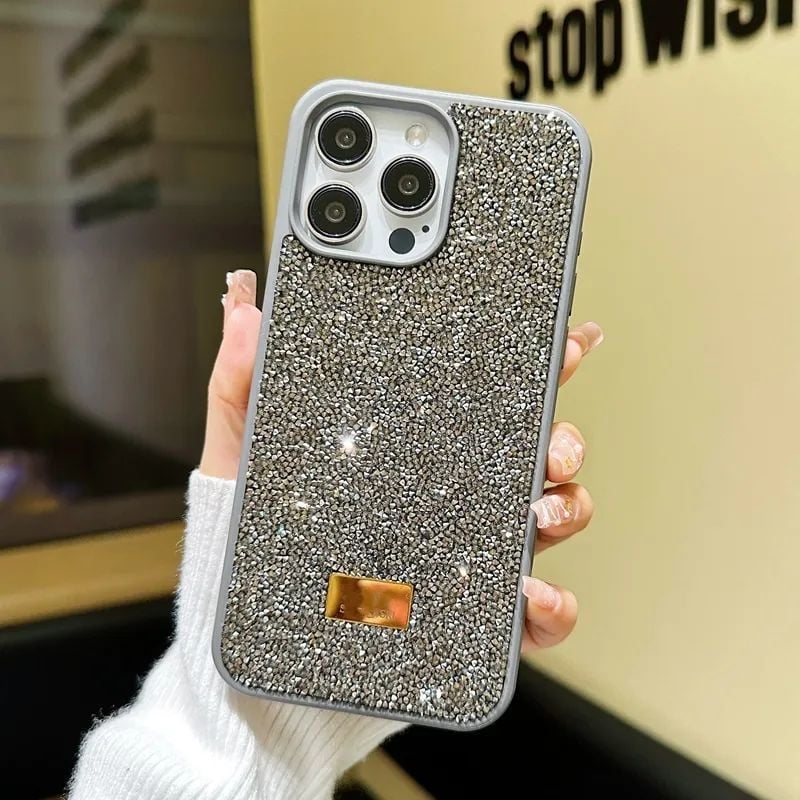 Swarovski Taşlı Kılıf Gri