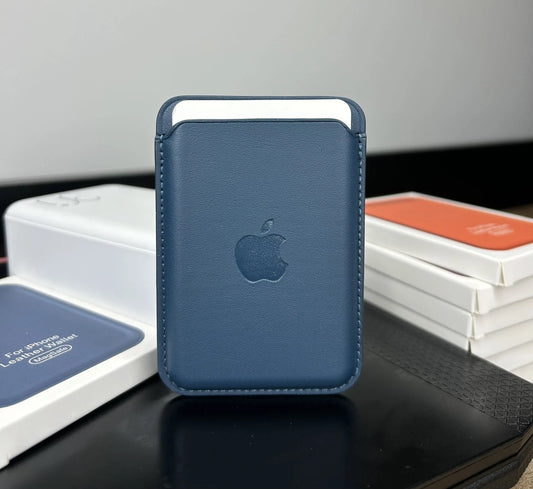 MagSafe Özellikli Deri Cüzdan Lacivert